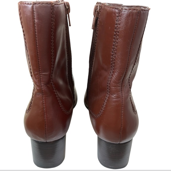 ANN MARINO Women's Carrie Boot Camel/Cognac Ankle Slim Silhouette Sq. Toe‎ 8.5 - Picture 6 of 15